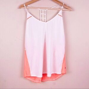 Lululemon Breezy Singlet White Grapefruit Tank Top Womens Sz 10